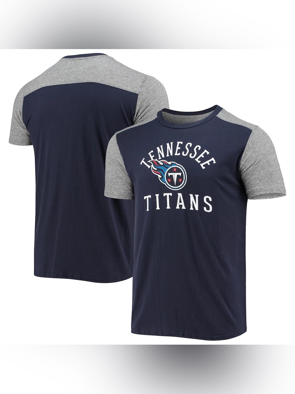 Tennessee Titans Majestic Threads Field Goal Slub Men's T-Shirt - Navy/Gray